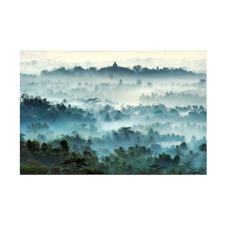 Ramdani 'Misty Borobudur' Canvas Art,12x19